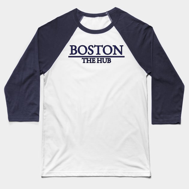 Boston - The Hub - Massachusetts Baseball T-Shirt by Reiz Clothing